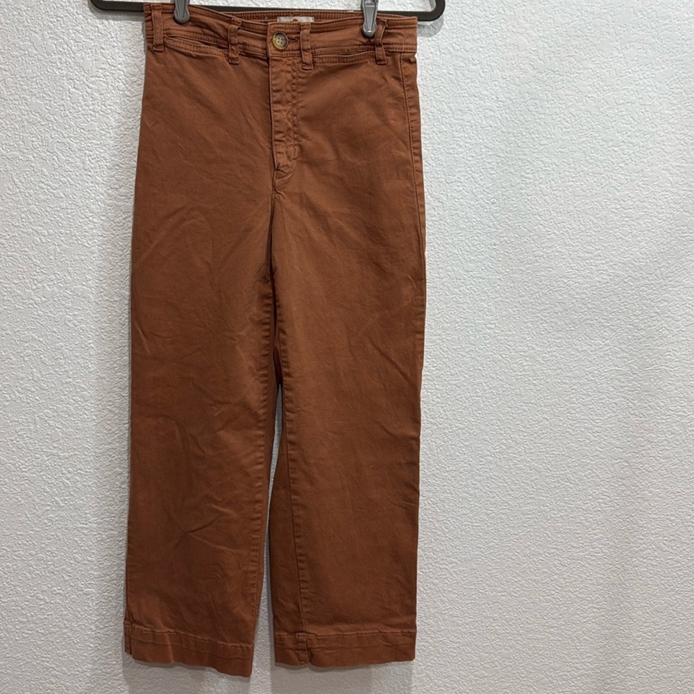 Marine Layer Women's Bridget Crop Brown Trouser Pants Size 4